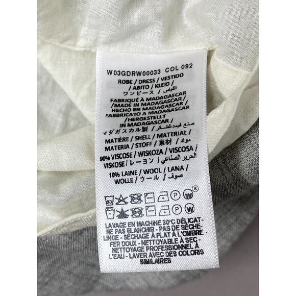 Bonpoint Gray Smocked Viscose/Wool Blend Tamsin Dress Girls 8 Yrs - Picture 4 of 5